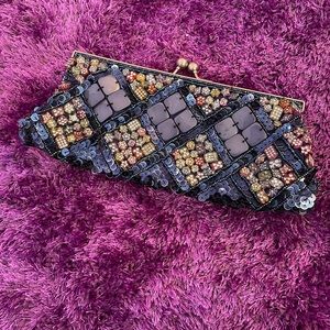 Blue sparkle clutch